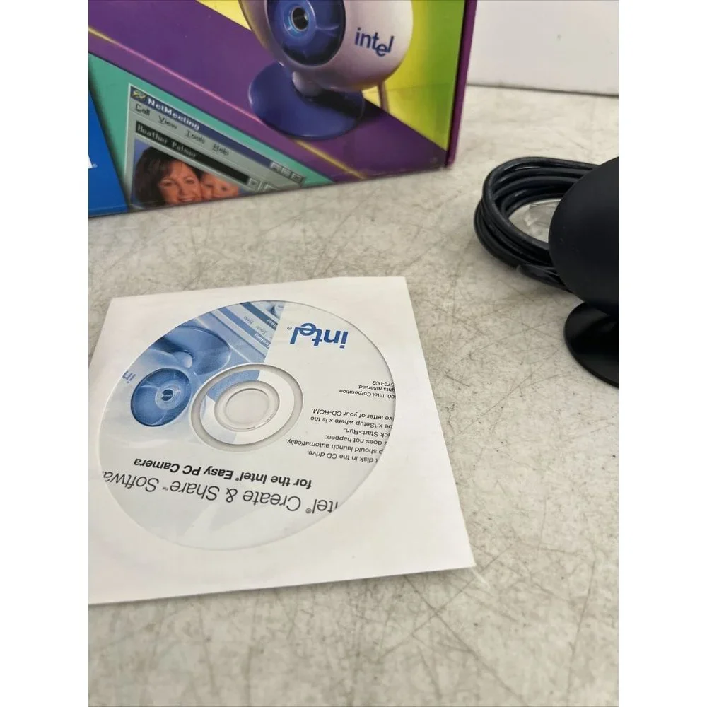 Vintage Retro Intel Easy PC Camera USB Webcam Video Phone Open Box